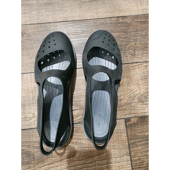 Crocs Swiftwater Wave Womens Size 6 Slip On Slingback Water Sandals Shoes Black - Picture 7 of 7